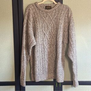 Vintage Eddie Bauer Wool Blend Cable Knit Sweater, Made in USA, Men’s Size XL